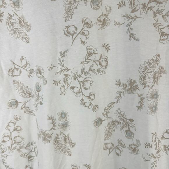 Hanro Loungy Nights Printed Long Sleeve Nightgown Size Medium Tender Botanical - Picture 10 of 15